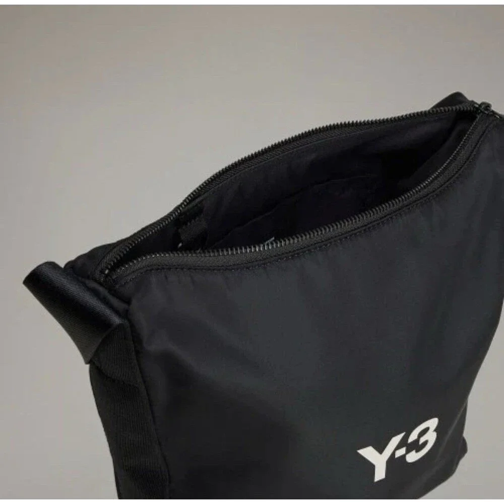 Y-3 SACOCHE JD2905 Black Tote Shoulder Strap Bag Yohji Yamamoto x adidas